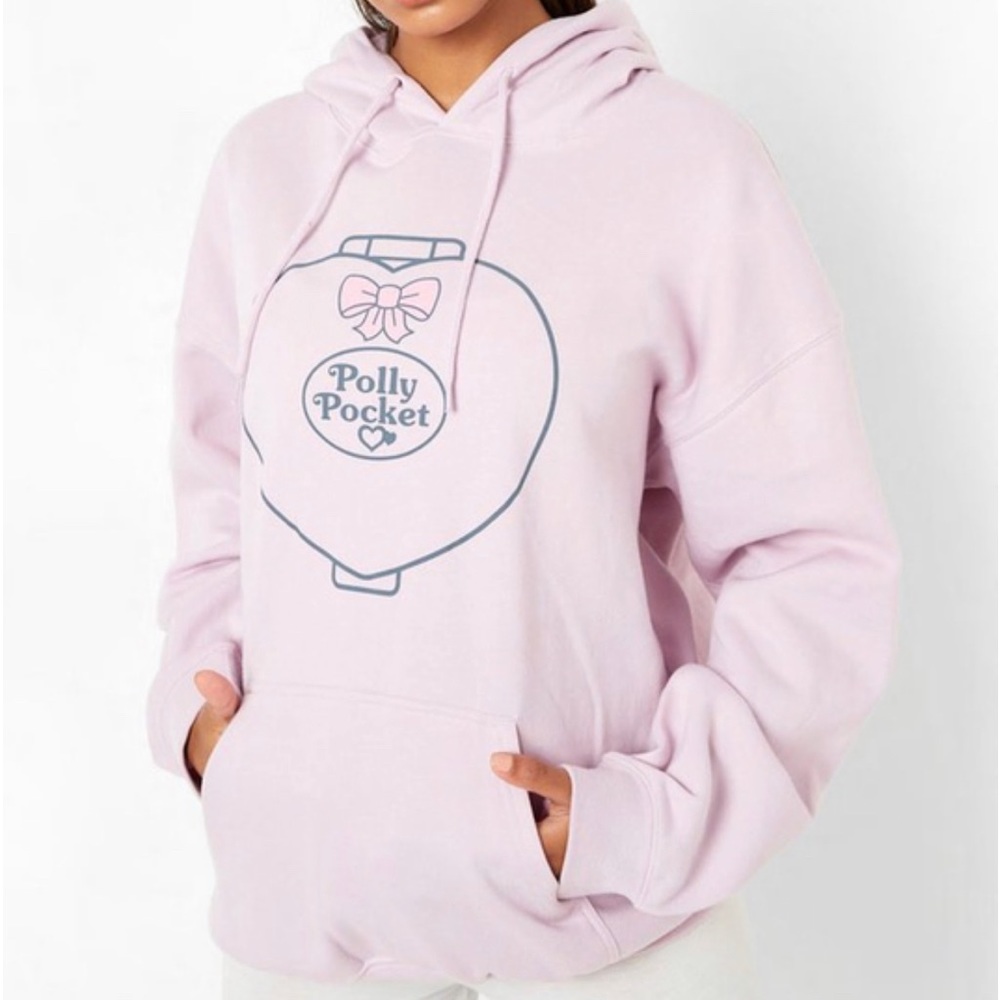 🎀🆕 RARE Oversized purple Polly Pocket Boohoo hoodie sweatshirt